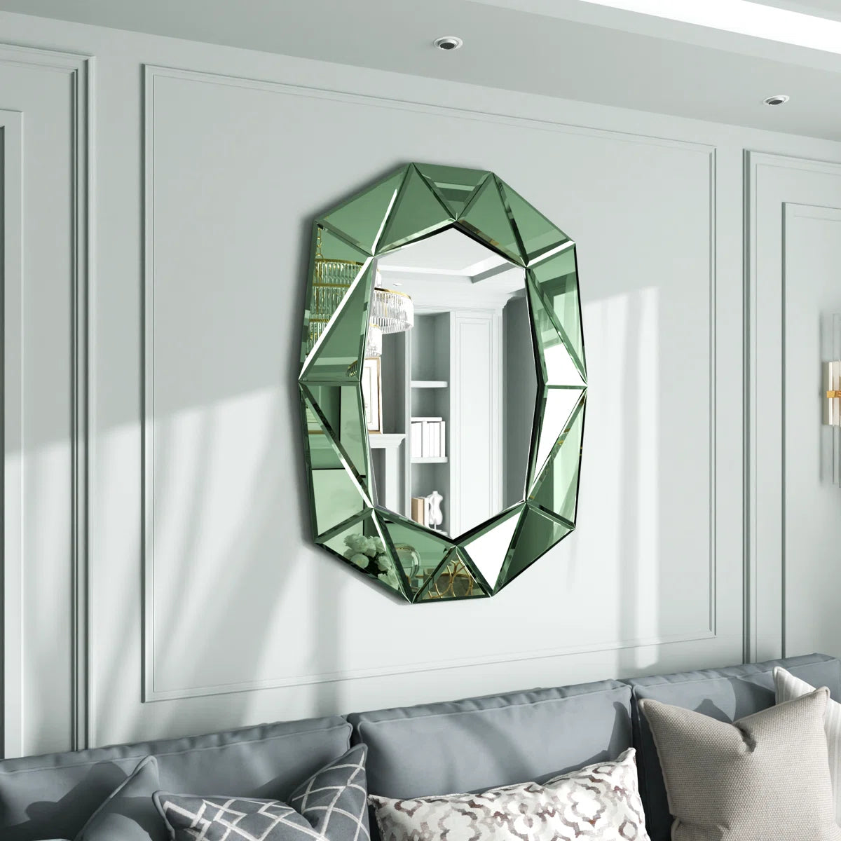 Mulat Glass Oval Mirror