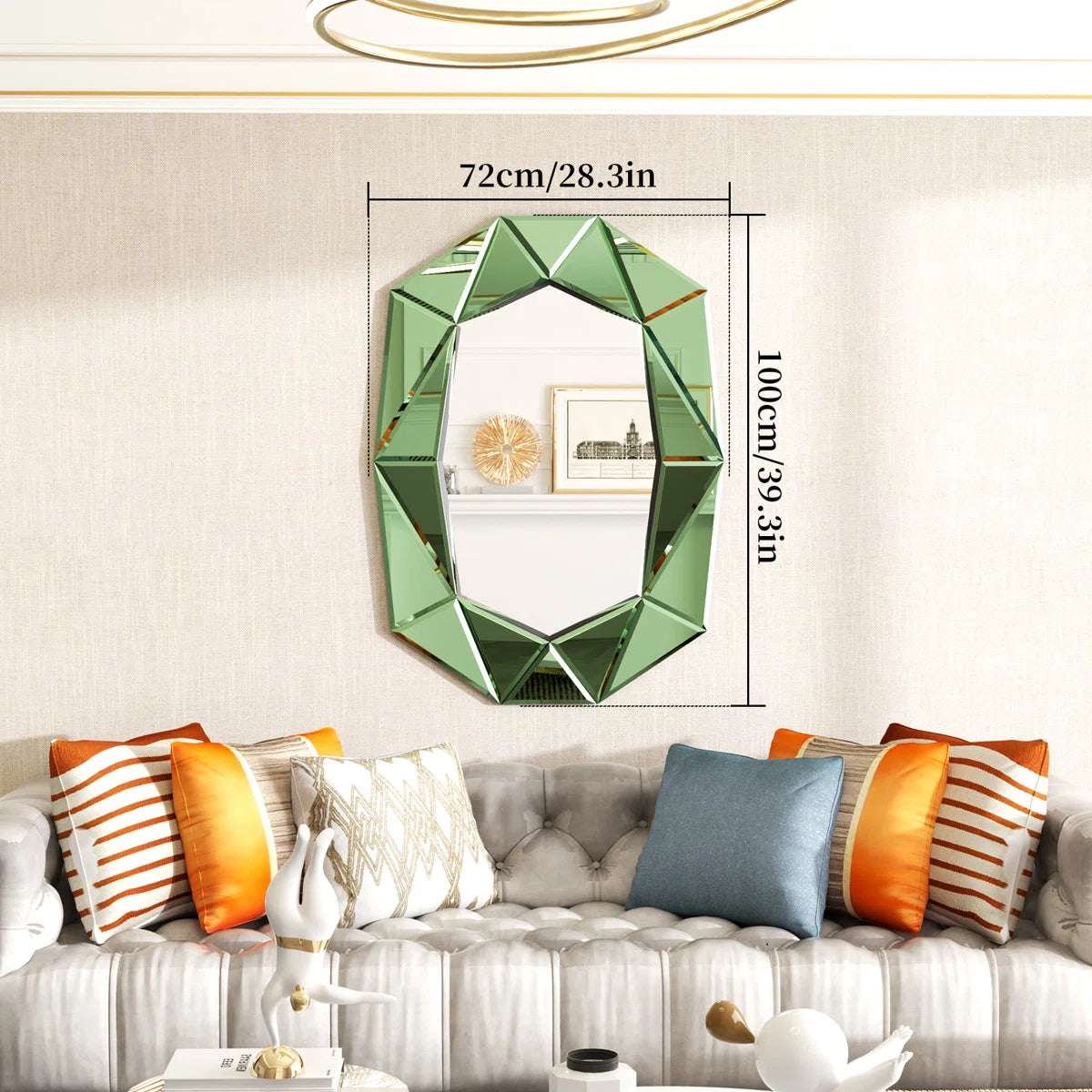 Mulat Glass Oval Mirror