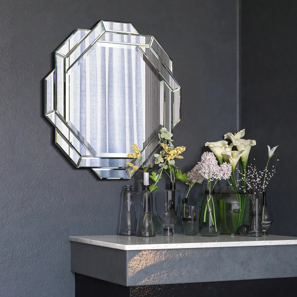 Beveled Octagonal mirror