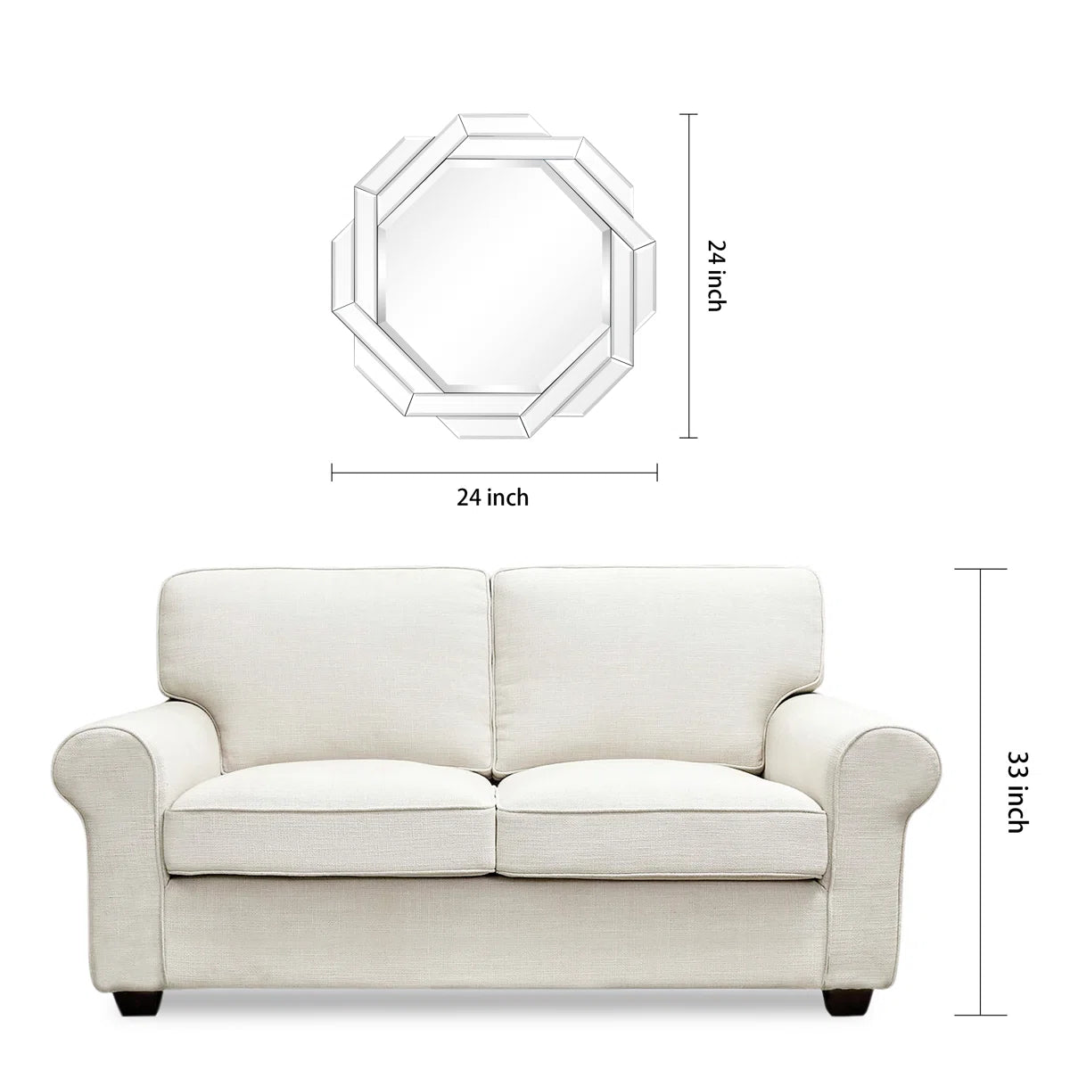 Beveled Octagonal mirror
