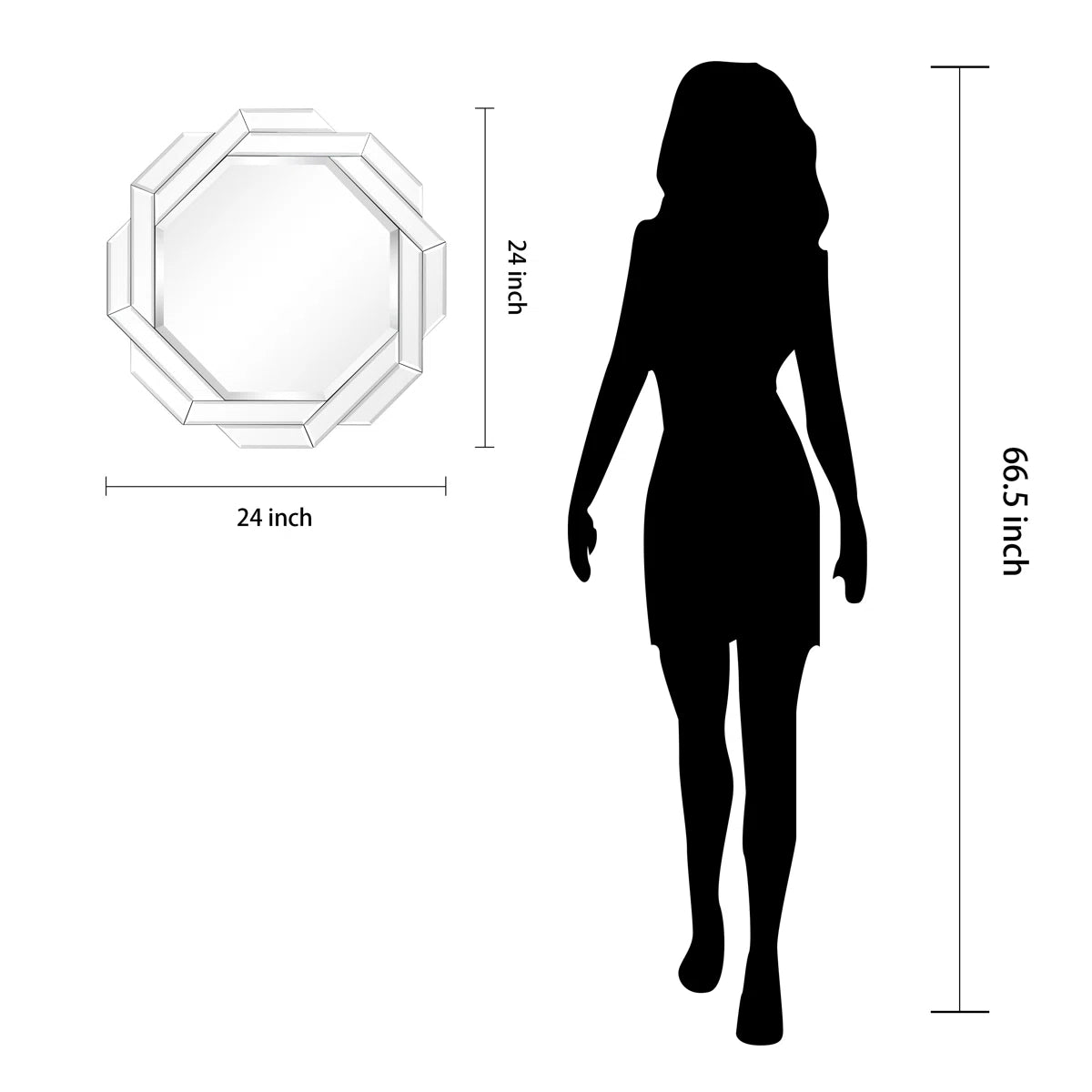 Beveled Octagonal mirror